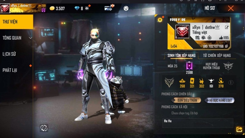 Tặng Acc FF Miễn Phí (Nhiều Skin & Kim Cương) - Cập Nhật 11/2025