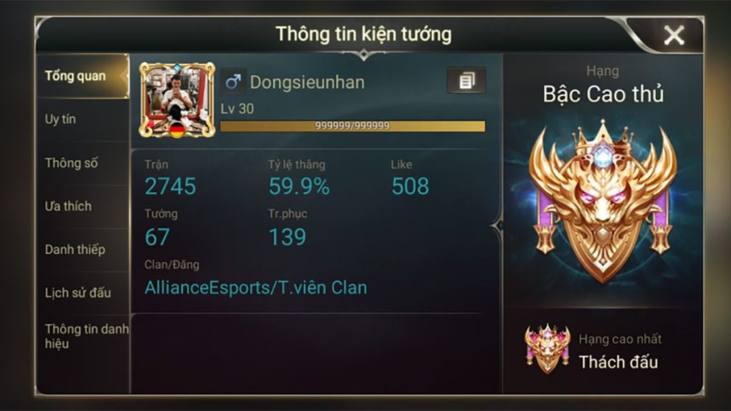 Tặng Acc Liên Quân Full Tướng Full Skin