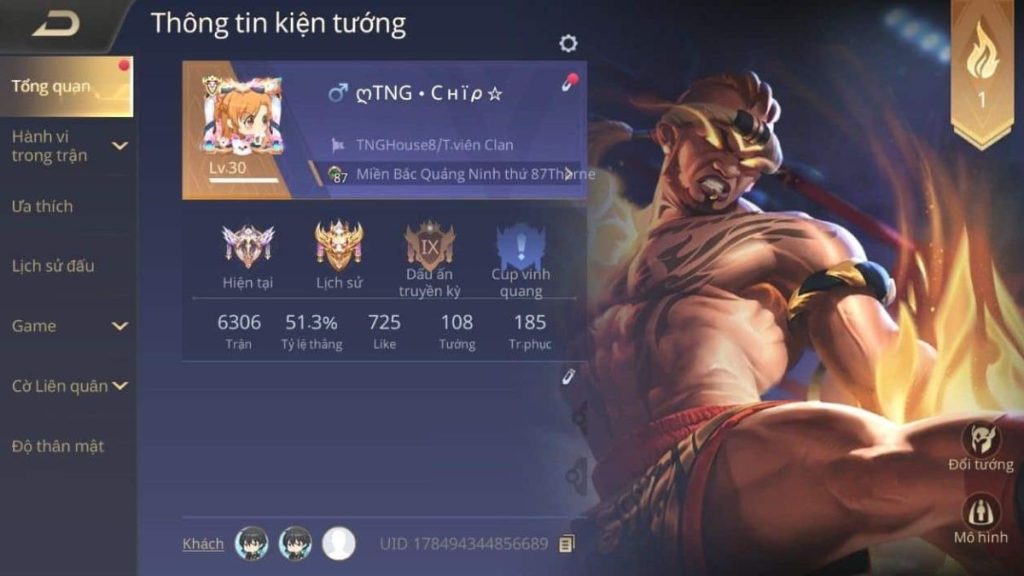 Tặng acc Liên Quân Mobile trắng thông tin