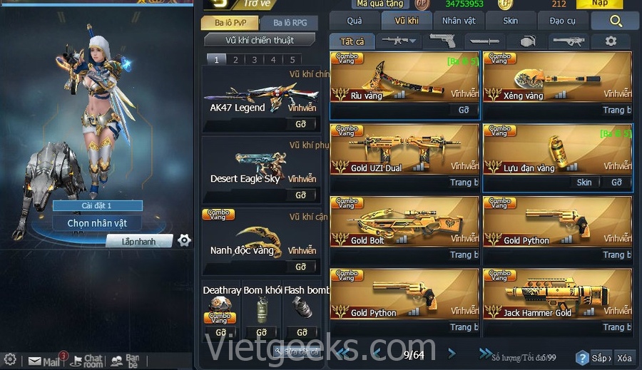 Share acc Truy Kích VIP mới nhất 2025